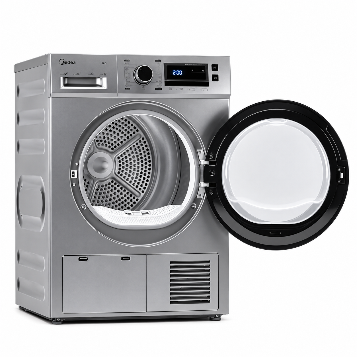 مجفف ملابس ميديا Midea مكثف سعة 8 كجم فضي